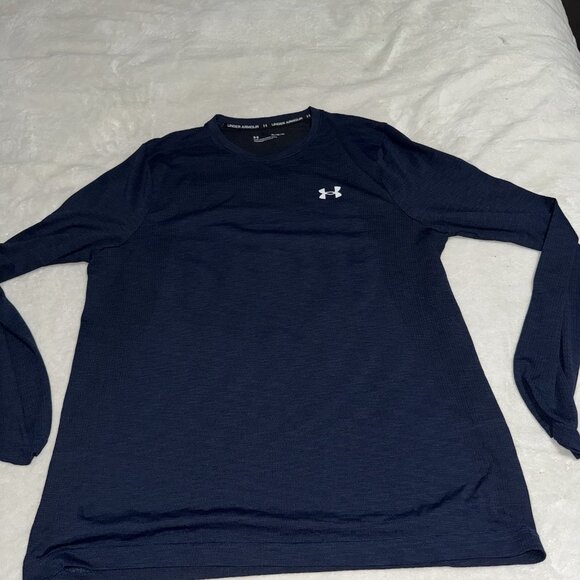 Lot Of 3 Mens Under Armour Long Sleeve Shirts Black Blue Maroon Size XLarge - Picture 4 of 11